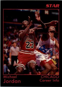 1991 Star Michael Jordan (Unlicensed) - Black Border, Black Backs #4 Michael Jordan - Career Info Front