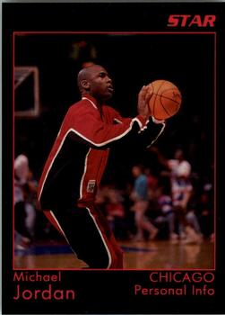 1991 Star Michael Jordan (Unlicensed) - Black Border, Black Backs #5 Michael Jordan - Personal Info Front