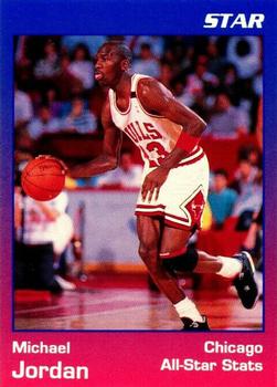 1991 Star Michael Jordan (Unlicensed) - Blue / Red Border #2 Michael Jordan - Playoff Stats Front