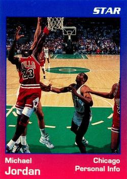 1991 Star Michael Jordan (Unlicensed) - Blue / Red Border #5 Michael Jordan - Personal Info Front
