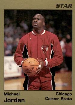 1991 Star Michael Jordan (Unlicensed) - Gold Border #1 Michael Jordan - Career Stats Front