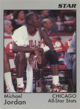 1991 Star Michael Jordan (Unlicensed) - Gray Border #3 Michael Jordan - All-Star Stats Front