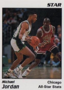 1991 Star Michael Jordan (Unlicensed) - White Border, Black Text #3 Michael Jordan - All-Star Stats Front