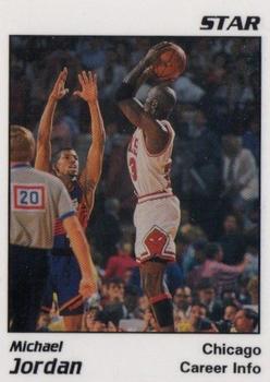 1991 Star Michael Jordan (Unlicensed) - White Border, Black Text #4 Michael Jordan - Career Info Front