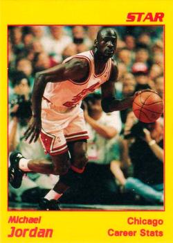 1991 Star Michael Jordan (Unlicensed) - Yellow Border #1 Michael Jordan - Career Stats Front