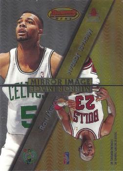 1997-98 Bowman's Best - Mirror Image #MI1 Ron Mercer / Michael Jordan / Stephon Marbury / Gary Payton Front