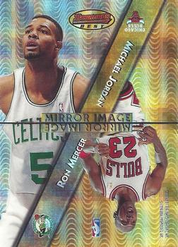 1997-98 Bowman's Best - Mirror Image Atomic Refractors #MI1 Ron Mercer / Michael Jordan / Stephon Marbury / Gary Payton Front
