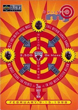 1997-98 Collector's Choice - MJ BULLSeye #B10 Michael Jordan - 2,500+ or February 9-15 (W) Front