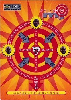 1997-98 Collector's Choice - MJ BULLSeye #B15 Michael Jordan - 2,000-2,250 or March 16-22 (W) Front