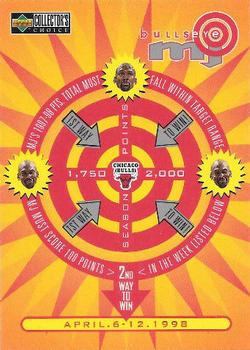 1997-98 Collector's Choice - MJ BULLSeye #B22 Michael Jordan - 1,750-2,000 or April 6-12 (L) Front