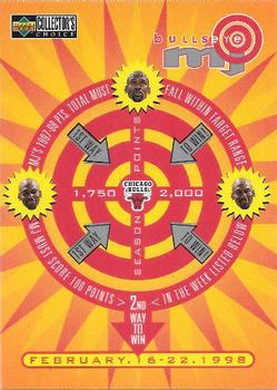 1997-98 Collector's Choice - MJ BULLSeye #B3 Michael Jordan - 1,750-2,000 or February 16-22 (L) Front