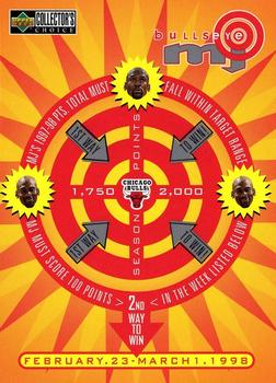 1997-98 Collector's Choice - MJ BULLSeye #B4 Michael Jordan - 1,750-2,000 or February 23-March 1 (L) Front