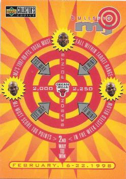 1997-98 Collector's Choice - MJ BULLSeye #B5 Michael Jordan - 2,000-2,250 or February 16-22 (L) Front