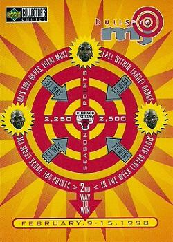 1997-98 Collector's Choice - MJ BULLSeye #B6 Michael Jordan - 2,250-2,500 or February 9-15 (W) Front
