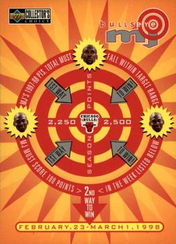 1997-98 Collector's Choice - MJ BULLSeye #B9 Michael Jordan - 2,250-2,500 or February 23-March 1 (W) Front