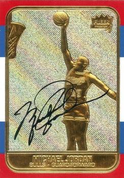 1997-98 Fleer 23KT Gold - Holographic Foil Facsimile Autographs #NNO Michael Jordan - 1986-87 Front