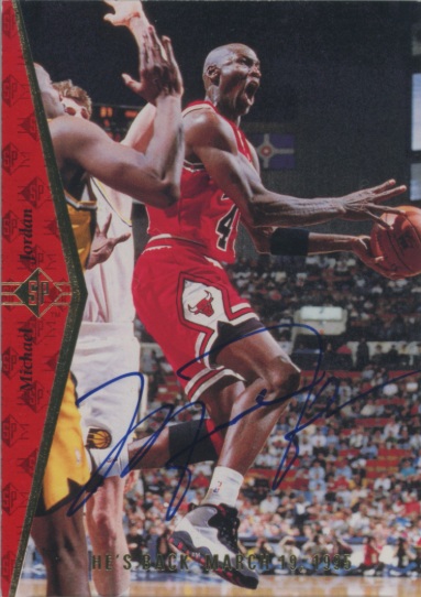 1997-98 SP Authentic - Autographed Buybacks #MJ1 Michael Jordan - 1994-95 SP - Red SP Front