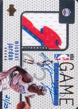 1997-98 Upper Deck - Game Jerseys #GJ13 Michael Jordan - MEM: Game-worn jersey Front