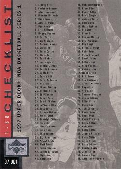 1997-98 Upper Deck #180 Michael Jordan - Checklist: 1-180 Front