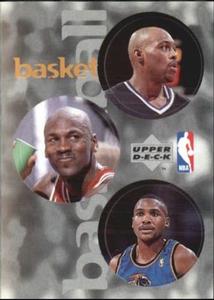 1997-98 Upper Deck NBA Stickers (European) #109 / 210 / 229 Mitch Richmond / Michael Jordan / Lindsey Hunter Front