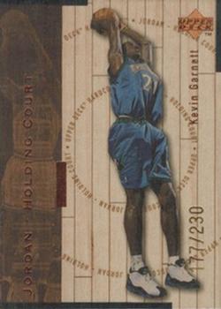 1998 Upper Deck Hardcourt - Jordan Holding Court Bronze #J16 Kevin Garnett / Michael Jordan Front