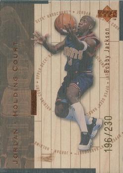 1998 Upper Deck Hardcourt - Jordan Holding Court Bronze #J7 Bobby Jackson / Michael Jordan Front