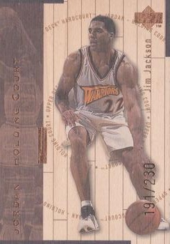 1998 Upper Deck Hardcourt - Jordan Holding Court Bronze #J9 Jim Jackson / Michael Jordan Front
