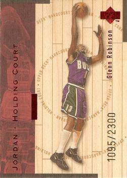 1998 Upper Deck Hardcourt - Jordan Holding Court Red #J15 Glenn Robinson / Michael Jordan Front