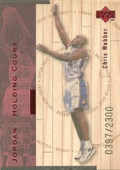 1998 Upper Deck Hardcourt - Jordan Holding Court Red #J29 Chris Webber / Michael Jordan Front