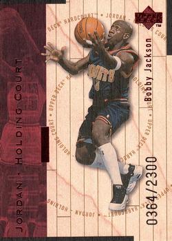 1998 Upper Deck Hardcourt - Jordan Holding Court Red #J7 Bobby Jackson / Michael Jordan Front