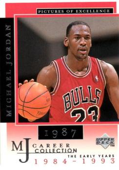 1998 Upper Deck Michael Jordan Career Collection #11 Michael Jordan/Pictures of Excellence 1987 Front