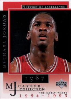 1998 Upper Deck Michael Jordan Career Collection #13 Michael Jordan/Pictures of Excellence 1987 Front