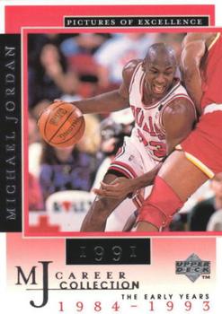 1998 Upper Deck Michael Jordan Career Collection #14 Michael Jordan/Pictures of Excellence 1991 Front