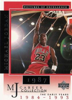 1998 Upper Deck Michael Jordan Career Collection #15 Michael Jordan/Pictures of Excellence 1987 Front