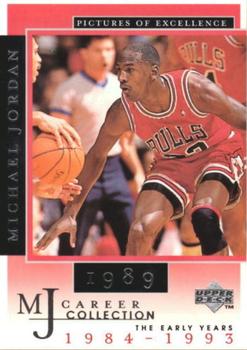 1998 Upper Deck Michael Jordan Career Collection #17 Michael Jordan/Pictures of Excellence 1989 Front