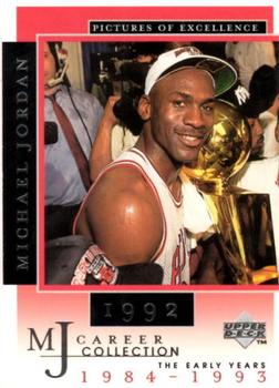 1998 Upper Deck Michael Jordan Career Collection #18 Michael Jordan/Pictures of Excellence 1992 Front