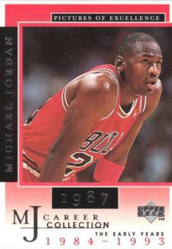 1998 Upper Deck Michael Jordan Career Collection #5 Michael Jordan/Pictures of Excellence 1987 Front