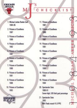 1998 Upper Deck Michael Jordan Career Collection #59 Checklist Front