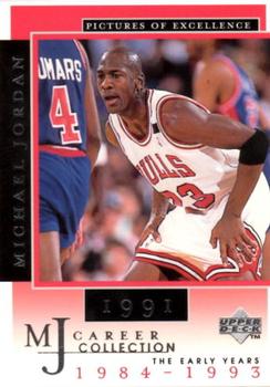 1998 Upper Deck Michael Jordan Career Collection #8 Michael Jordan/Pictures of Excellence 1991 Front