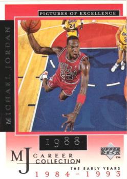 1998 Upper Deck Michael Jordan Career Collection #9 Michael Jordan/Pictures of Excellence 1988 Front