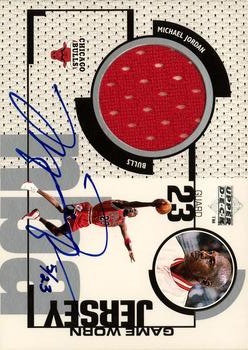 1998 Upper Deck Michael Jordan Living Legend - Michael Jordan Autographed Game Jersey #LL-GJ Michael Jordan - MEM: Jersey (1992-93) Front