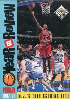 1998-99 UD Choice #R2 Michael Jordan Jumbo 5x7 Box Topper Front