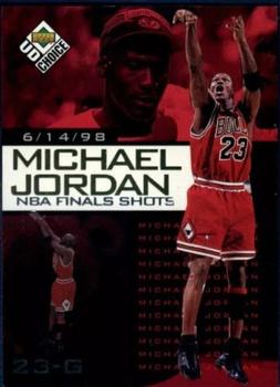 1998-99 UD Choice Preview - Michael Jordan NBA Finals Shots #10 Michael Jordan Front
