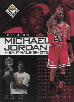 1998-99 UD Choice Preview - Michael Jordan NBA Finals Shots #8 Michael Jordan Front