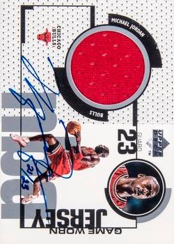 1998-99 Upper Deck - Michael Jordan Autographed Game Jersey #UD3-GJ Michael Jordan - MEM: Jersey (1992-93) Front