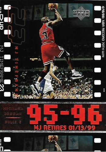 1999 Upper Deck Michael Jordan Retirement Set #11 Michael Jordan - 1995-96: NBA Record 70th Win Front