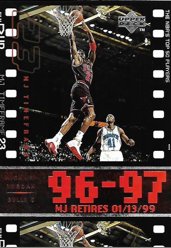 1999 Upper Deck Michael Jordan Retirement Set #12 Michael Jordan - 1996-97: The NBA's Top 50 Players Front