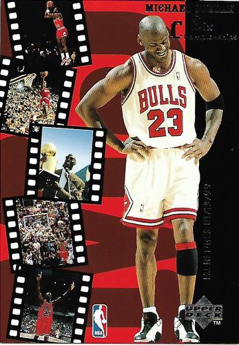 1999 Upper Deck Michael Jordan Retirement Set #B22 Michael Jordan - Six Championships Front
