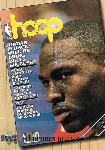 1999 Upper Deck Michael Jordan Retirement Set #C15 Michael Jordan - Hoop Magazine, January 1987 Front