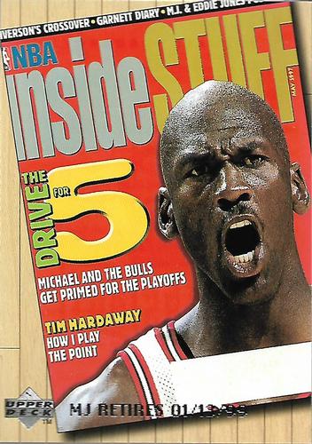 1999 Upper Deck Michael Jordan Retirement Set #C19 Michael Jordan - Inside Stuff Magazine, May 1997 Front
